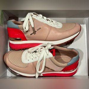 Michael Kors Allie Trainer leather sneakers Sangria